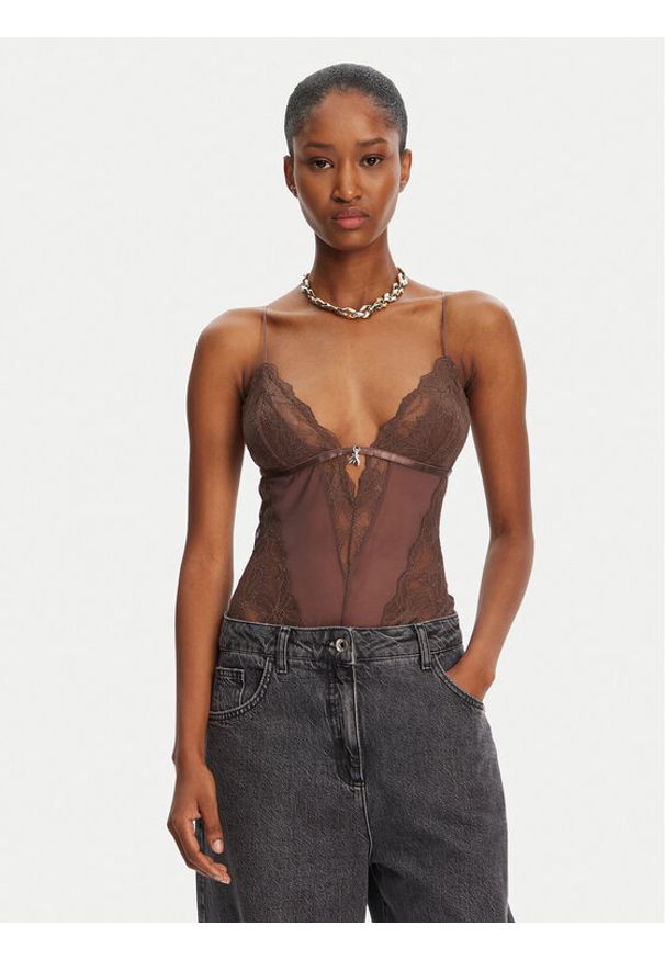 Patrizia Pepe Body 2I0143/A602-B825 Brązowy. Kolor: brązowy. Materiał: syntetyk