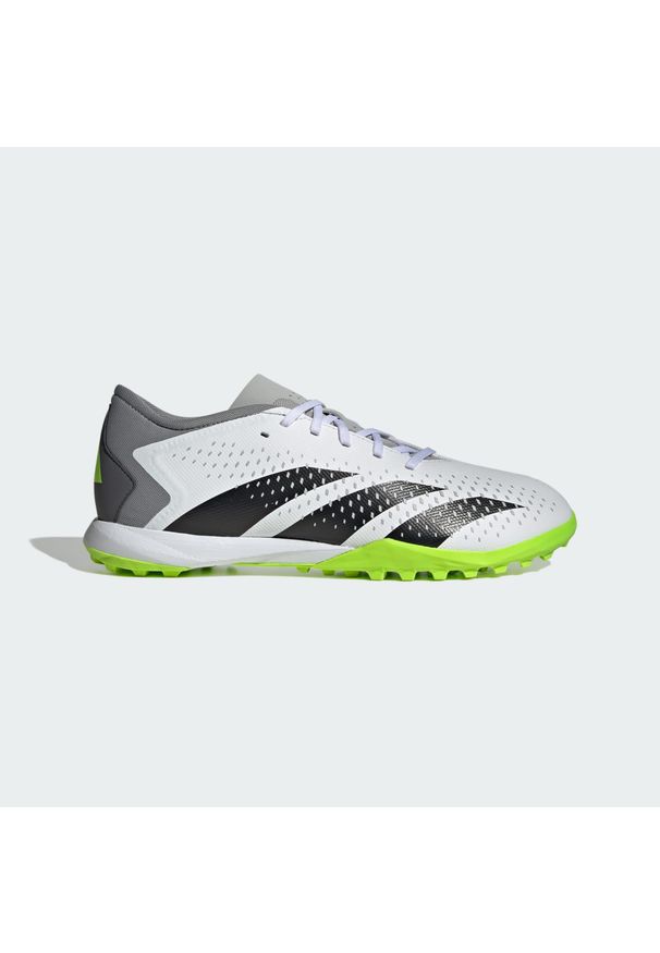 Buty do piłki nożnej dla dorosłych Adidas Predator Accuracy.3 Low TF. Kolor: biały, czarny, wielokolorowy, żółty. Materiał: syntetyk, materiał, tkanina. Sport: piłka nożna