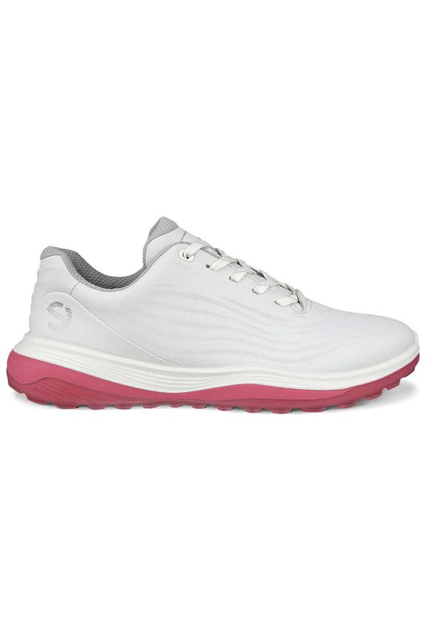 ecco - Damskie buty do golfa bez kolców Ecco LT1. Kolor: biały. Materiał: skóra. Sport: golf