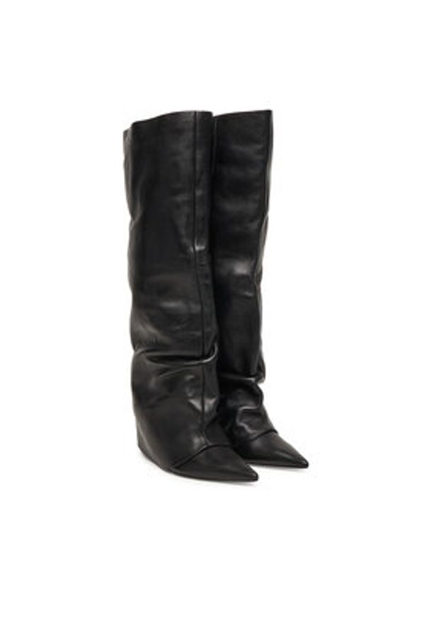 Naked Wolfe Kozaki Stated Czarny. Kolor: czarny. Materiał: skóra