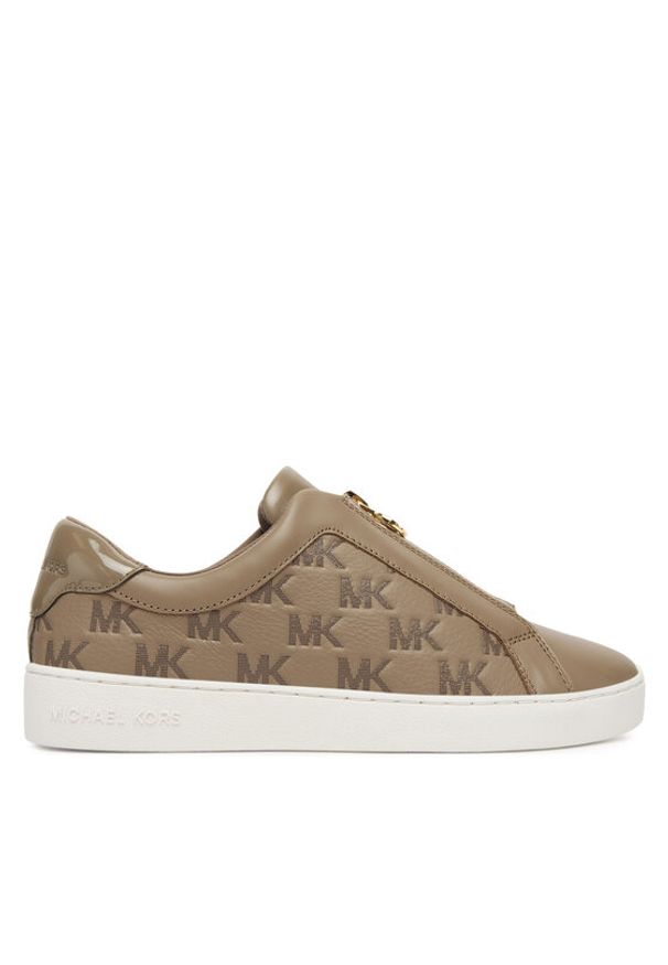 MICHAEL Michael Kors Sneakersy Keaton Zip Slip On 43T5KTFP5L Beżowy. Zapięcie: bez zapięcia. Kolor: beżowy. Materiał: skóra
