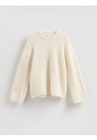 Reserved - Sweter z wełną alpaki - złamana biel. Materiał: wełna #1