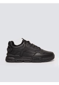 Big-Star - Sneakersy męskie czarne OO174584 906. Okazja: na co dzień. Nosek buta: okrągły. Kolor: czarny. Materiał: skóra ekologiczna, jeans