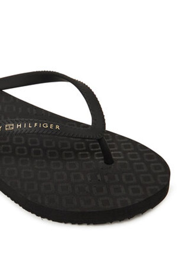 TOMMY HILFIGER - Tommy Hilfiger Japonki Hilfiger Strap Beach Sandal FW0FW08736 Czarny. Kolor: czarny. Materiał: materiał