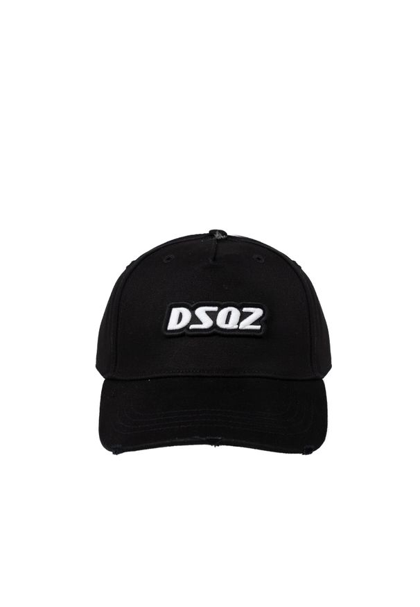 DSQUARED2 - Dsquared2 Bejsbolówka | BCM0649 05C00001 | Mężczyzna | Czarny. Kolor: czarny. Materiał: bawełna. Wzór: aplikacja, napisy. Styl: sportowy, elegancki, casual