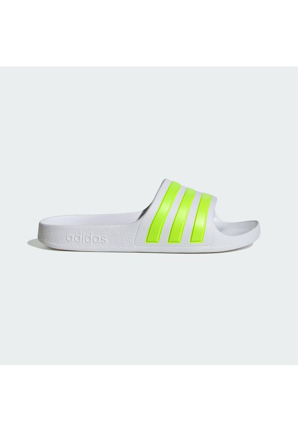 Adidas - Klapki adilette Aqua Kids. Kolor: biały, wielokolorowy, zielony. Styl: sportowy
