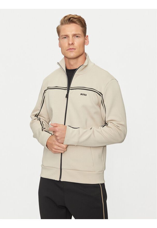 BOSS - Boss Bluza Skaz 1 50523896 Beżowy Regular Fit. Kolor: beżowy. Materiał: bawełna, syntetyk