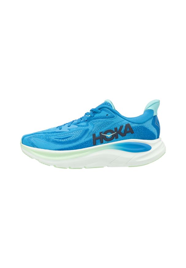 Hoka One One - Buty do biegania męskie Hoka Clifton 10. Kolor: niebieski. Materiał: żakard. Szerokość cholewki: normalna. Wzór: geometria. Sezon: lato. Sport: bieganie