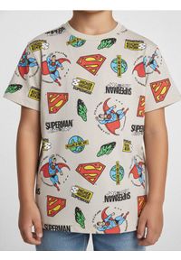Sinsay - Koszulka ze wzorem Superman - kremowy. Kolor: kremowy. Wzór: motyw z bajki #1