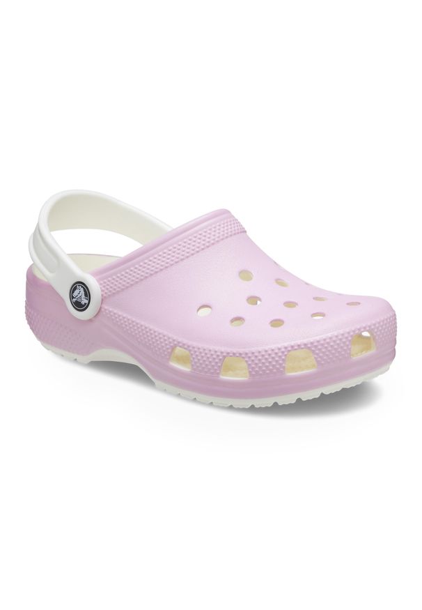 Klapki dziecięce Crocs Classic Glow in the Dark. Kolor: różowy