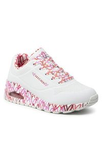 skechers - Skechers Sneakersy Uno Loving Love 155506/WRPK Biały. Kolor: biały. Materiał: skóra #6