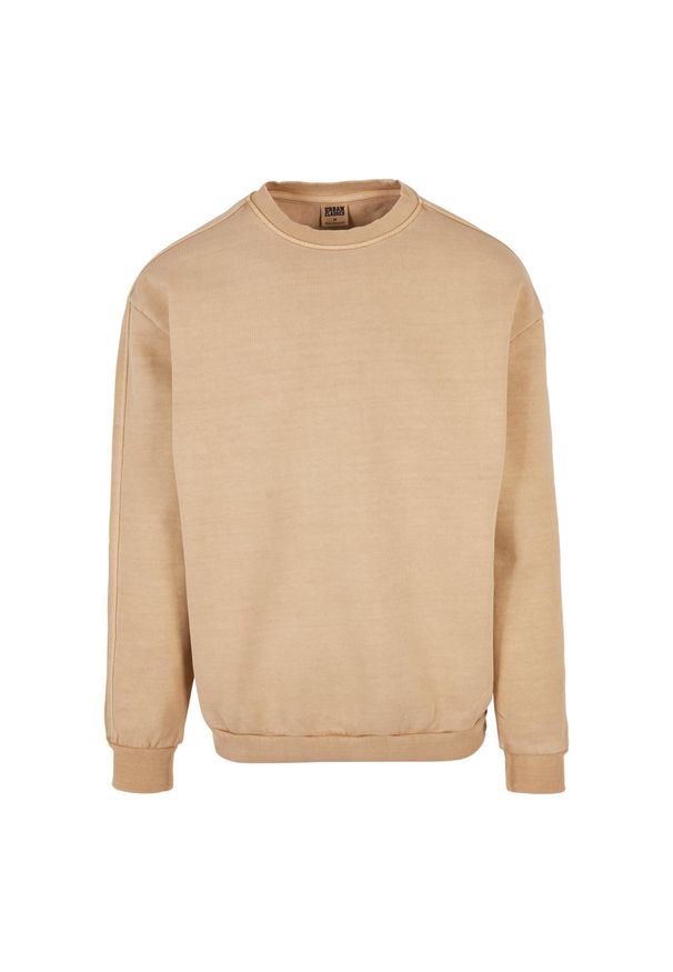 Bluza Urban Classics Heavy Terry Garment Dye Crew. Kolor: beżowy