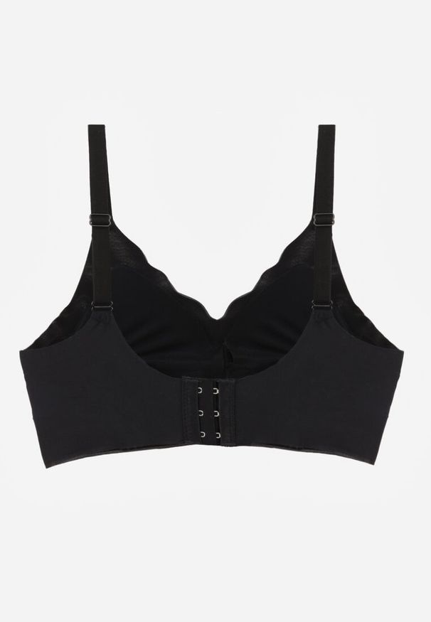 Renee - Czarny Bezszwowy Biustonosz z Usztywnieniem Bez Fiszbin Zeritha. Kolor: czarny. Materiał: tkanina