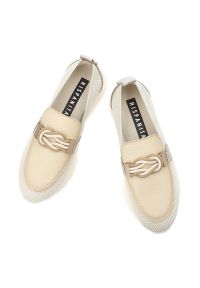 Półbuty damskie Hispanitas, ze skóry naturalnej z tekstylnymi wstawkami z siateczki i wsuwanym krojem, beżowe, HV264857 Formentera-V26 Panna Bolero-V. Okazja: na co dzień. Kolor: beżowy. Materiał: skóra. Szerokość cholewki: normalna. Wzór: gładki. Styl: casual, elegancki #5