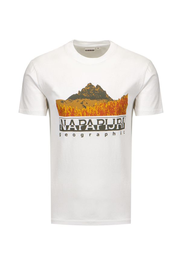 Napapijri - T-shirt NAPAPIJRI SETT SS. Materiał: bawełna. Wzór: nadruk