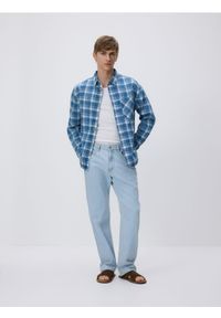 Reserved - Jeansowa kurtka koszulowa - niebieski. Kolor: niebieski. Materiał: jeans