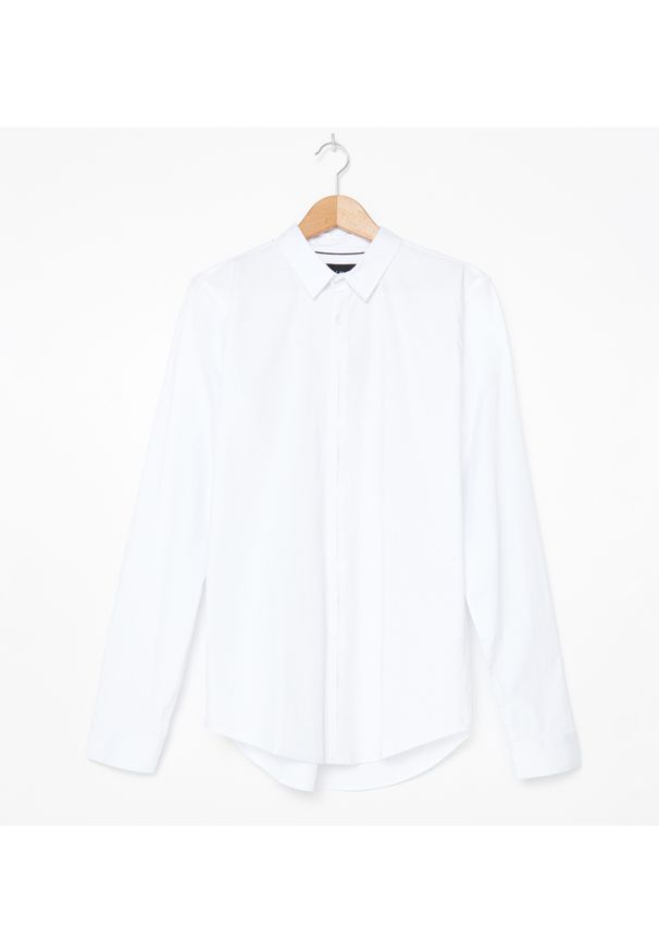 House - Bawełniana koszula slim fit - Biały. Kolor: biały. Materiał: bawełna