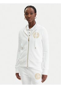 Versace Jeans Couture Bluza 80HAIT02 CF01T Biały Regular Fit. Typ kołnierza: kołnierzyk włoski. Kolor: biały. Materiał: bawełna #1