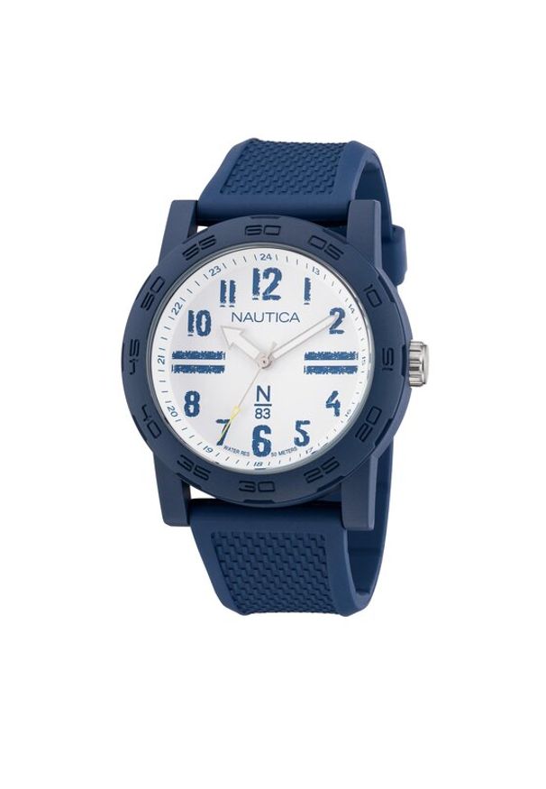 Nautica Zegarek NAPATS301 Niebieski. Kolor: niebieski. Materiał: syntetyk