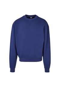 Urban Classics - Bluza Męska Ultra Heavy Crew Neck. Kolor: niebieski