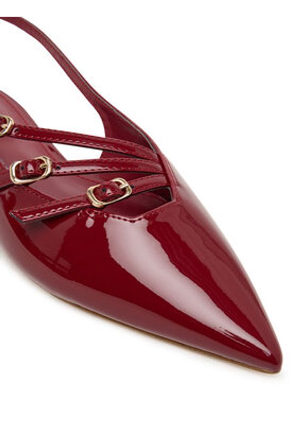 Steve Madden Baleriny Cianna SM11003709 Bordowy. Kolor: czerwony. Materiał: skóra