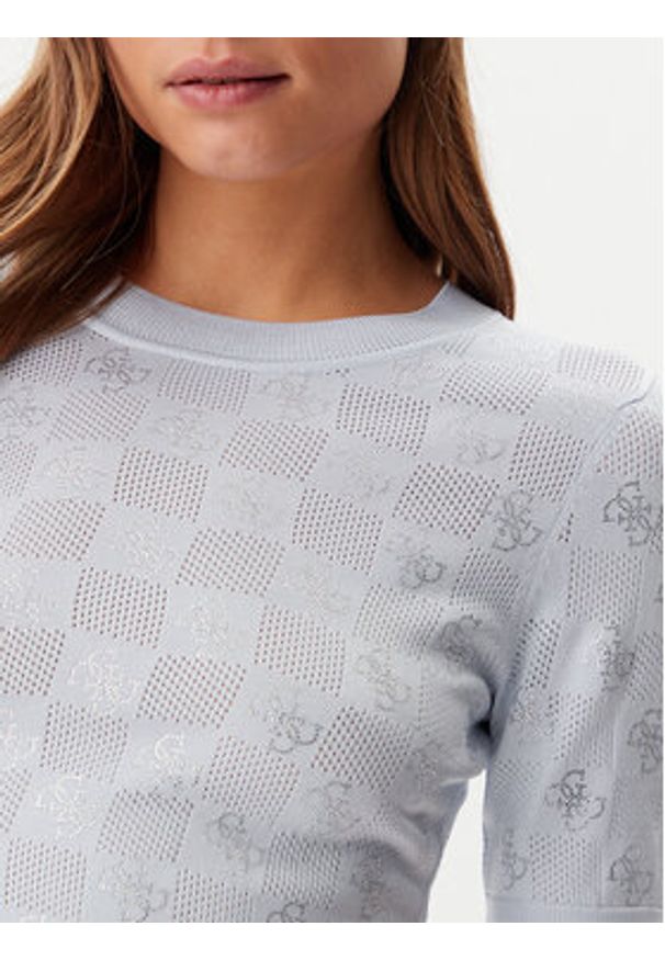 Guess Sweter W5GR20 Z3D60 Niebieski Regular Fit. Kolor: niebieski. Materiał: wiskoza