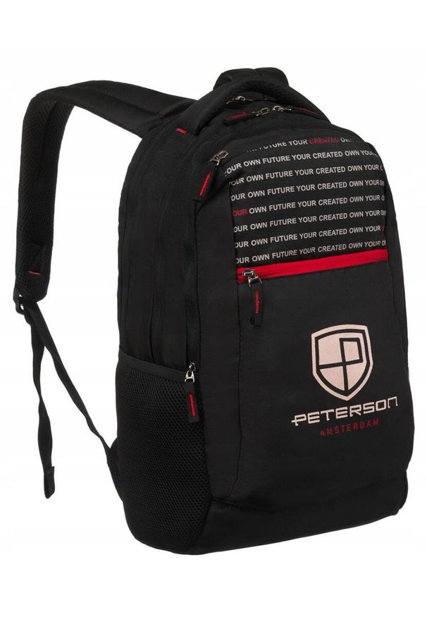Plecak sportowy Peterson PTN GL-PS1 czarny. Kolor: czarny. Styl: sportowy