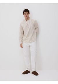 Reserved - Koszula regular z lnem - wielobarwny. Materiał: len