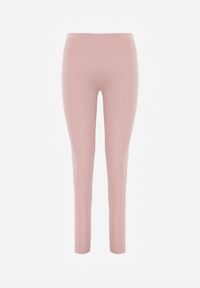 Born2be - Różowe Legginsy w Stylu Basic z Wyszczuplającym Pasem Samertes. Okazja: do pracy, na co dzień, na spacer. Stan: podwyższony. Kolor: różowy. Długość: krótkie. Styl: casual #2