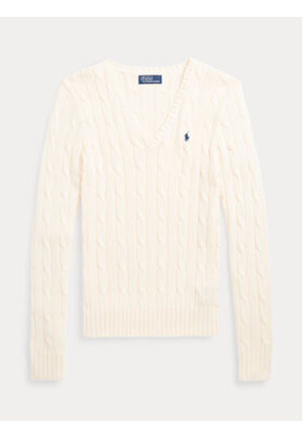 Polo Ralph Lauren Sweter 211891641009 Écru Regular Fit. Typ kołnierza: polo. Materiał: bawełna