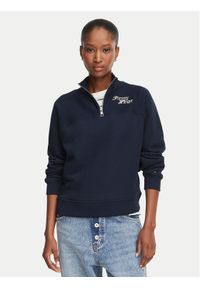 TOMMY HILFIGER - Tommy Hilfiger Bluza WW0WW51878 Granatowy Regular Fit. Kolor: niebieski. Materiał: bawełna #1