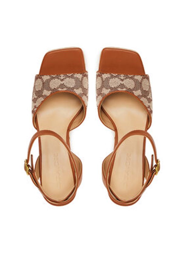 Coach Espadryle CAS80 Brązowy. Kolor: brązowy. Materiał: materiał