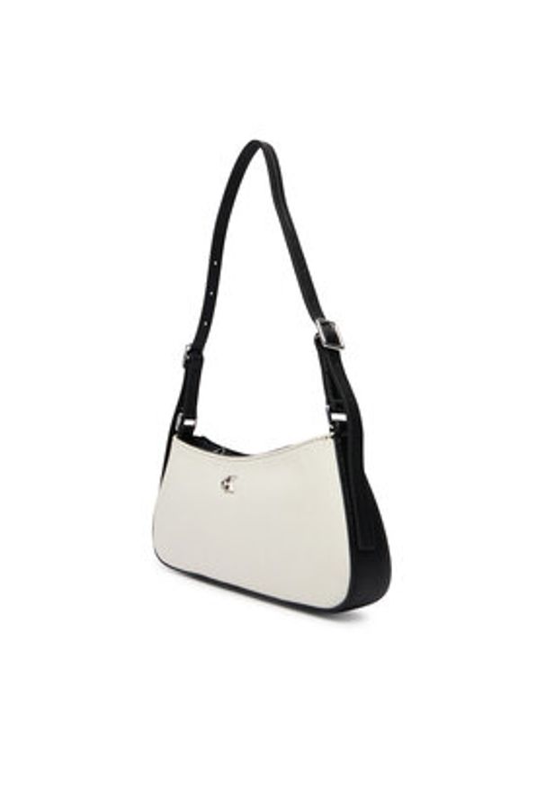 Calvin Klein Torebka Ck Canvas Small Shoulder Bag LV04F3347G Biały. Kolor: biały