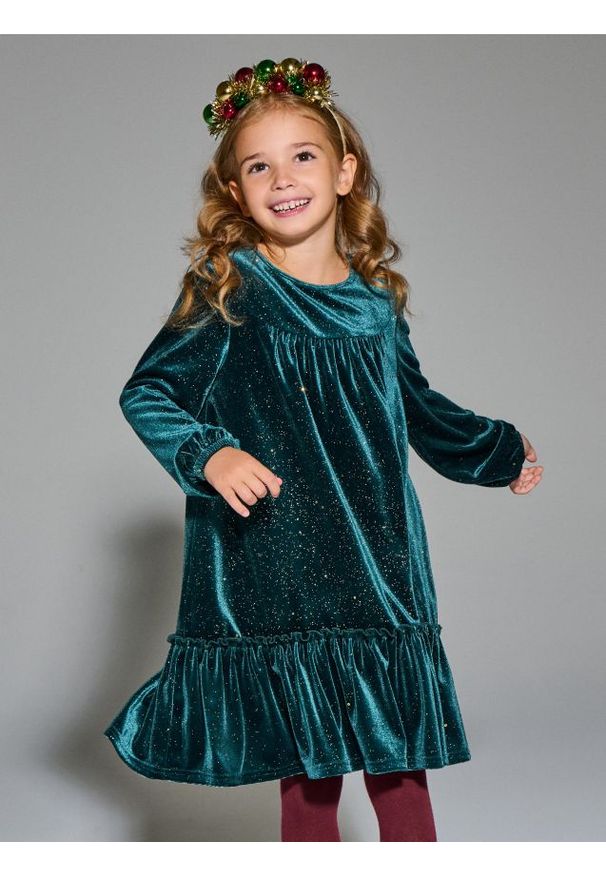 Sinsay - Elegancka sukienka babydoll - zielony. Kolor: zielony. Styl: elegancki