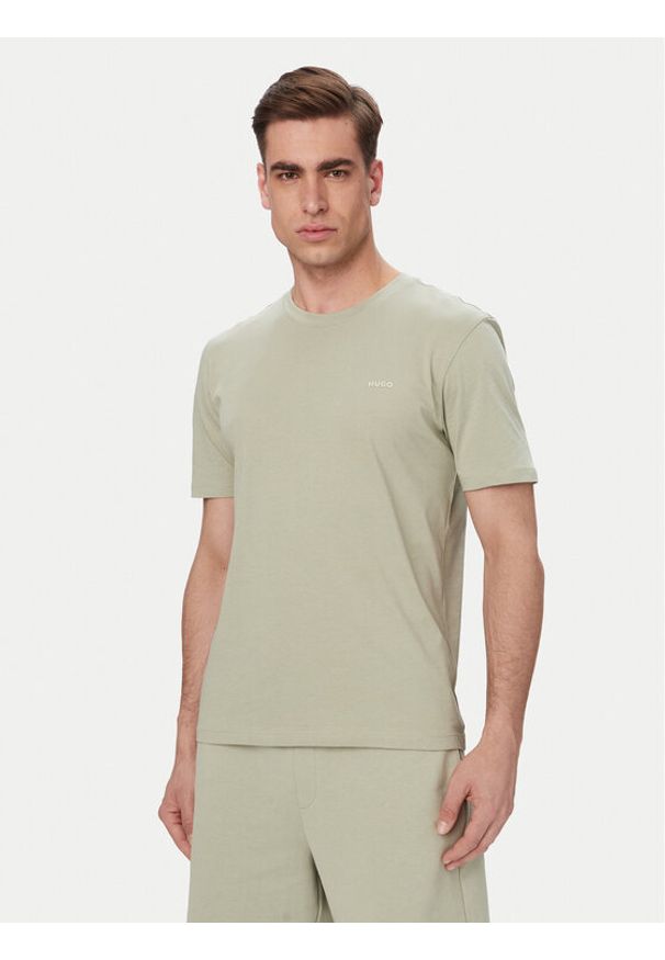 Hugo - HUGO T-Shirt Dero222 50466158 Zielony jasny Regular Fit. Kolor: zielony. Materiał: bawełna
