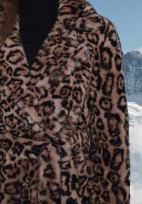 Born2be - Brązowy Płaszcz w Panterkę Futerko Ozdobiony Paskiem Delmarea. Okazja: na co dzień. Kolor: brązowy. Materiał: futro. Wzór: motyw zwierzęcy, aplikacja. Sezon: zima, jesień. Styl: klasyczny, casual, elegancki #4