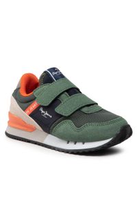 Sneakersy Pepe Jeans London One Basic Bk PBS30541 Khaki Green 765. Kolor: zielony. Materiał: materiał