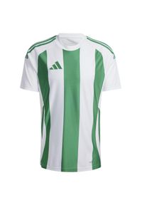 Adidas - Koszulka męska adidas Striped 24 Jersey. Kolor: wielokolorowy, zielony, biały. Materiał: jersey