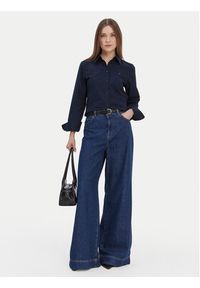 TOMMY HILFIGER - Tommy Hilfiger Koszula WW0WW43577 Granatowy Regular Fit. Kolor: niebieski. Materiał: bawełna #3