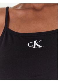 Calvin Klein Swimwear Sukienka codzienna KW0KW02093 Czarny Slim Fit. Okazja: na co dzień. Kolor: czarny. Materiał: bawełna. Typ sukienki: proste. Styl: casual