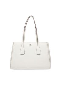 Calvin Klein Torebka Ck Medium Work Tote LV04F3442G Biały. Kolor: biały. Materiał: skórzane #2