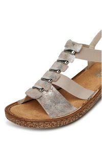 Rieker Sandały CEO-62850-90 Szary. Kolor: szary. Materiał: skóra #7