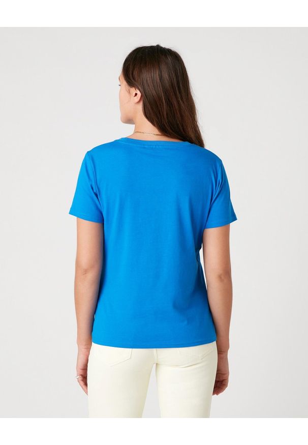 Wrangler - DAMSKI T-SHIRT WRANGLER SIGN OFF TEE STRONG BLUE W7Q0-D3-X2V 112132068