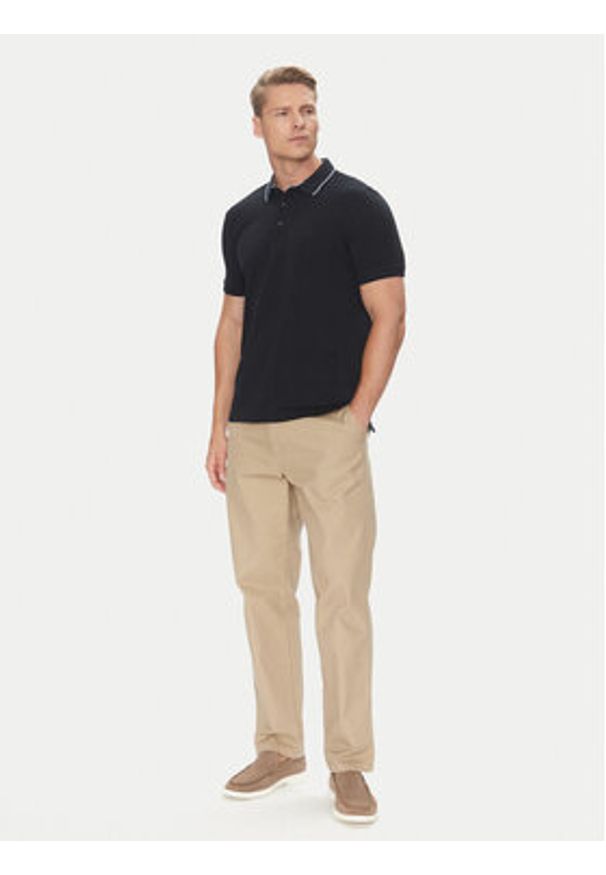 Pierre Cardin Polo C5 21374.2112 Granatowy Regular Fit. Typ kołnierza: polo. Kolor: niebieski. Materiał: bawełna