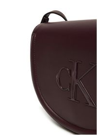 Calvin Klein Torebka Bold Ck Saddle Crossbody LV04F3221G Bordowy. Kolor: czerwony. Materiał: skórzane #5