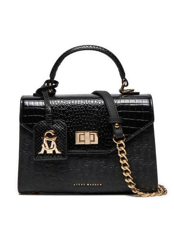 Steve Madden Torebka Bfabio Crossbody SM13001350-02002-BLK Czarny. Kolor: czarny. Materiał: skórzane