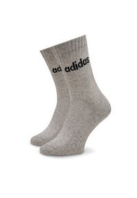 Adidas - adidas Skarpety wysokie unisex Linear Crew Cushioned Socks 3 Pairs IC1302 Szary. Kolor: szary #2