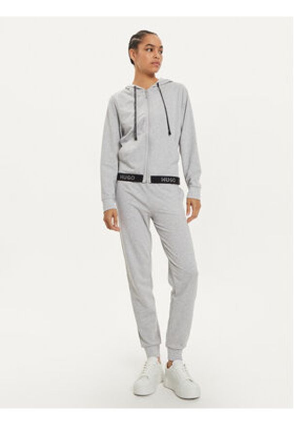 Hugo Spodnie dresowe Sporty Logo 50520499 Szary Regular Fit. Kolor: szary. Materiał: bawełna