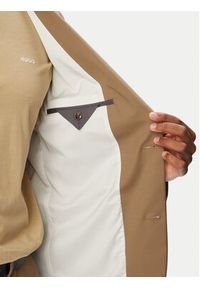 Hugo - HUGO Garnitur Henry-Getlin253X 50567894 Beżowy ciemny Slim Fit. Kolor: beżowy. Materiał: syntetyk #5