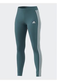 Adidas - adidas Legginsy 3 Stripes Leggings IM2851 Turkusowy. Kolor: turkusowy. Materiał: bawełna #7